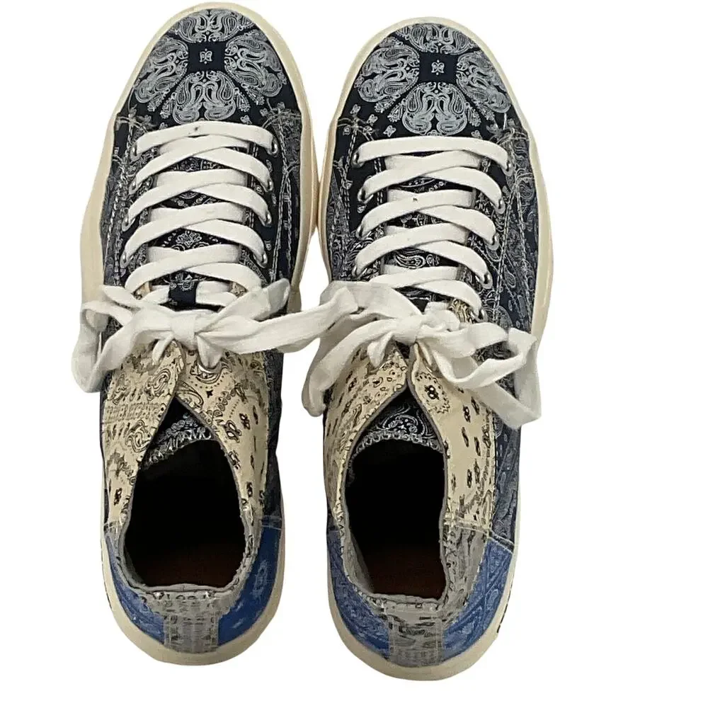 Men's Multicolor Paisley High-Top Sneakers - Picture 6 of 7